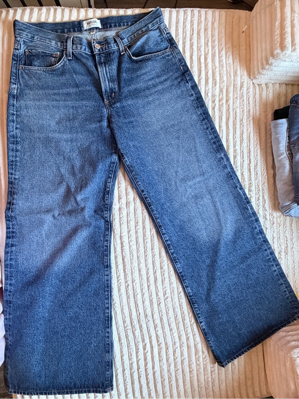 Agolde Women's Wide Leg Jeans in Dark Blue Wash